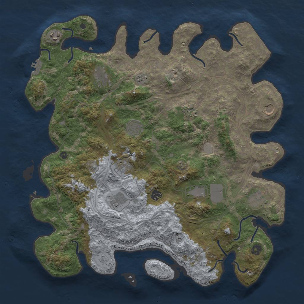 Rust Map: Procedural Map, Size: 4250, Seed: 1543727462, 19 Monuments