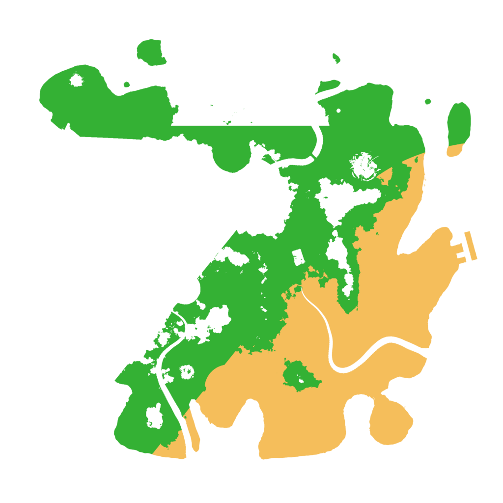 Biome Rust Map: Procedural Map, Size: 3500, Seed: 15096088
