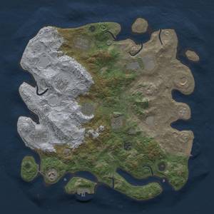 Thumbnail Rust Map: Procedural Map, Size: 3750, Seed: 61341, 19 Monuments