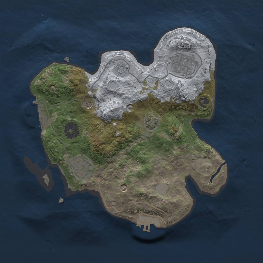 Rust Map: Procedural Map, Size: 2500, Seed: 1488, 10 Monuments