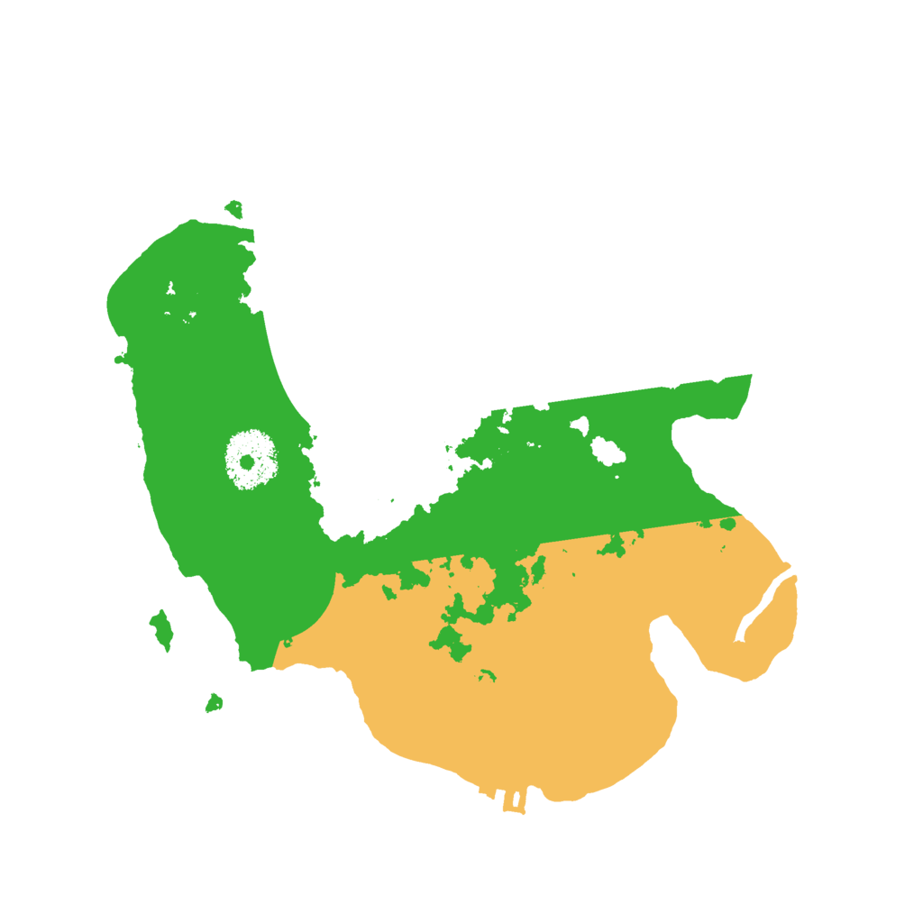 Biome Rust Map: Procedural Map, Size: 2500, Seed: 1488