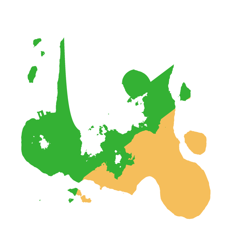 Biome Rust Map: Procedural Map, Size: 2500, Seed: 3895743