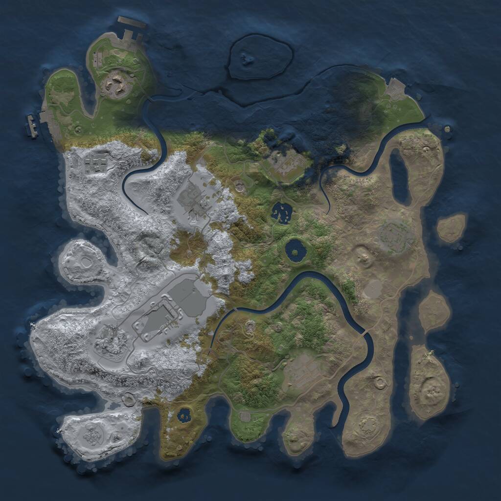 Rust Map: Procedural Map, Size: 3500, Seed: 311233105, 15 Monuments