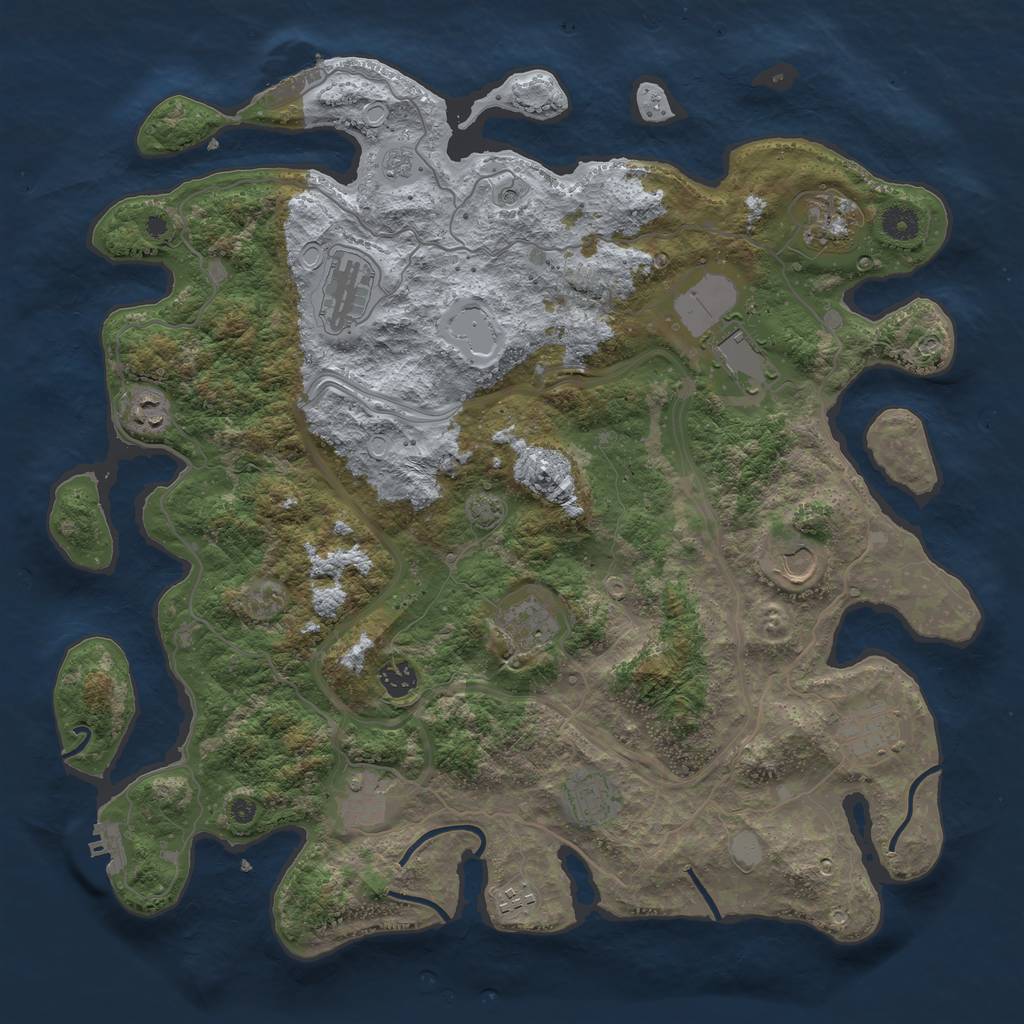 Rust Map: Procedural Map, Size: 4250, Seed: 1664118759, 19 Monuments