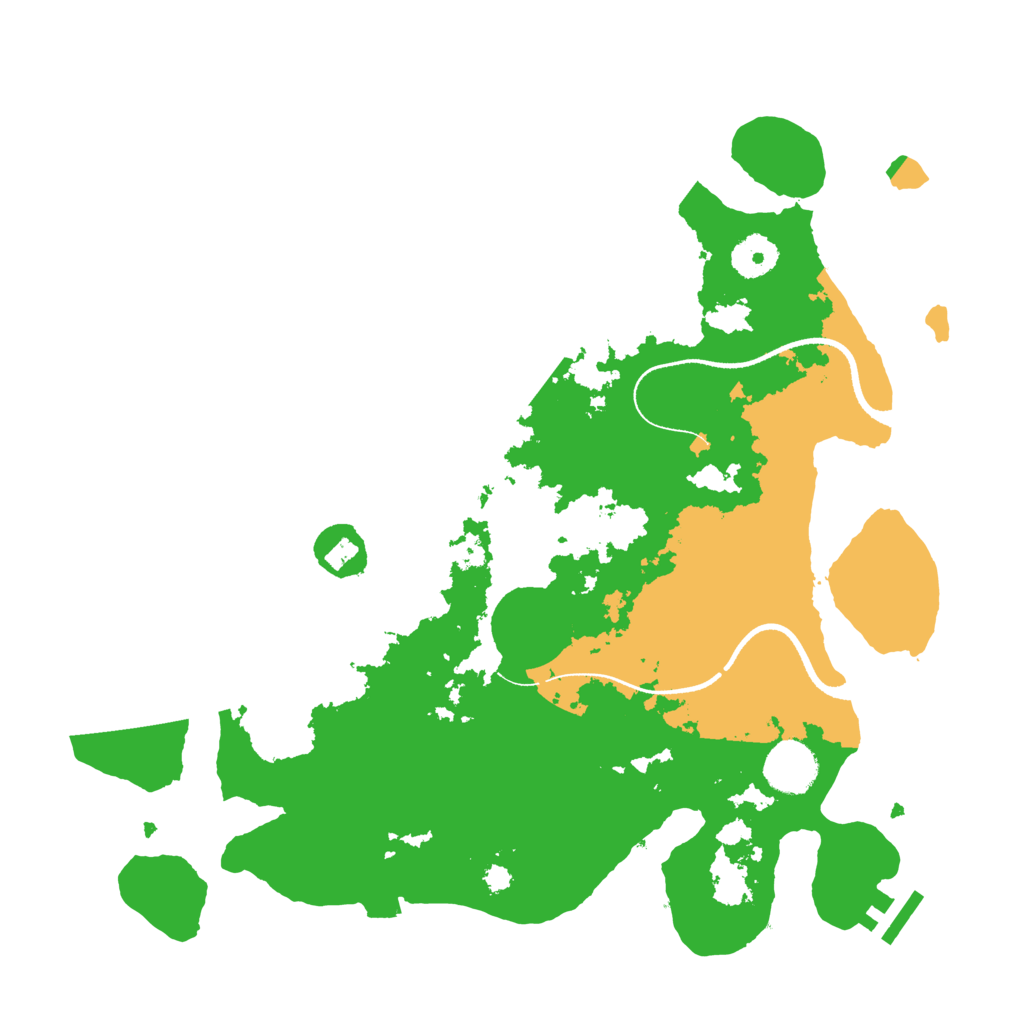 Biome Rust Map: Procedural Map, Size: 3500, Seed: 83468