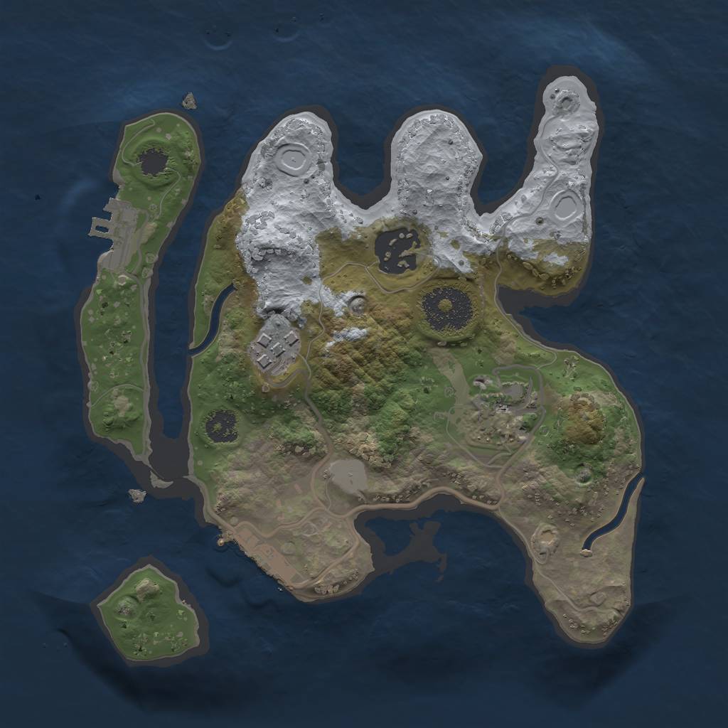 Rust Map: Procedural Map, Size: 2300, Seed: 600, 10 Monuments