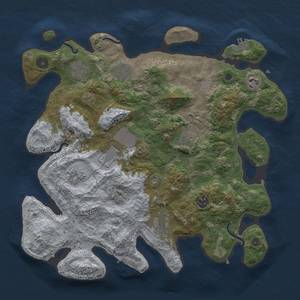 Thumbnail Rust Map: Procedural Map, Size: 3700, Seed: 152102806, 17 Monuments