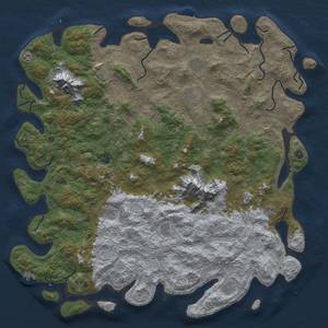 Thumbnail Rust Map: Procedural Map, Size: 6000, Seed: 887766336, 20 Monuments