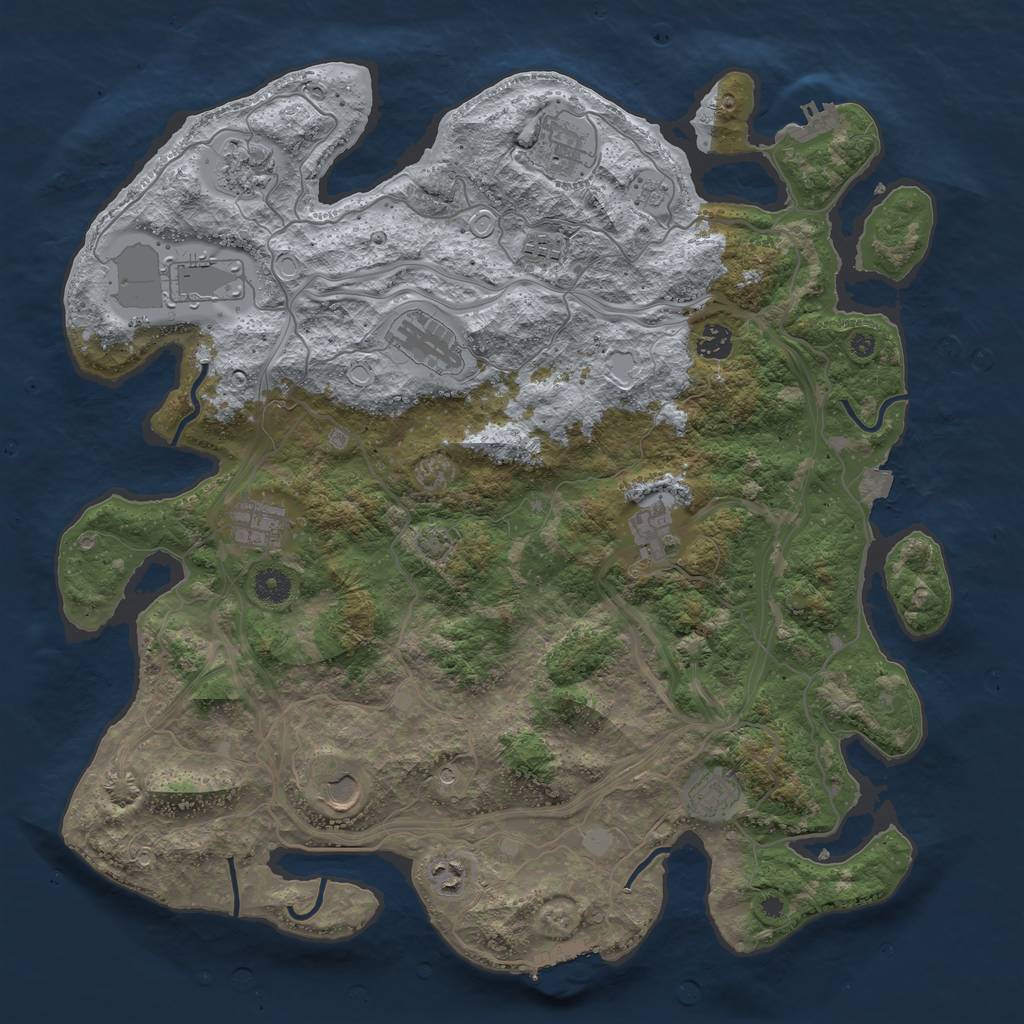 Rust Map: Procedural Map, Size: 4250, Seed: 339313577, 19 Monuments