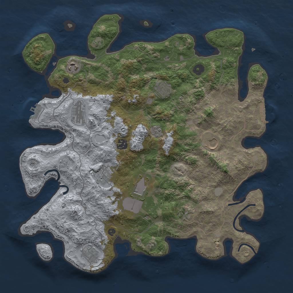 Procedural Map :: Rust Map :: Just-Wiped
