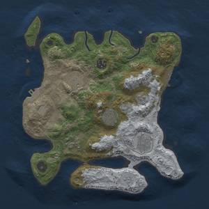 Thumbnail Rust Map: Procedural Map, Size: 3000, Seed: 1936065583, 14 Monuments