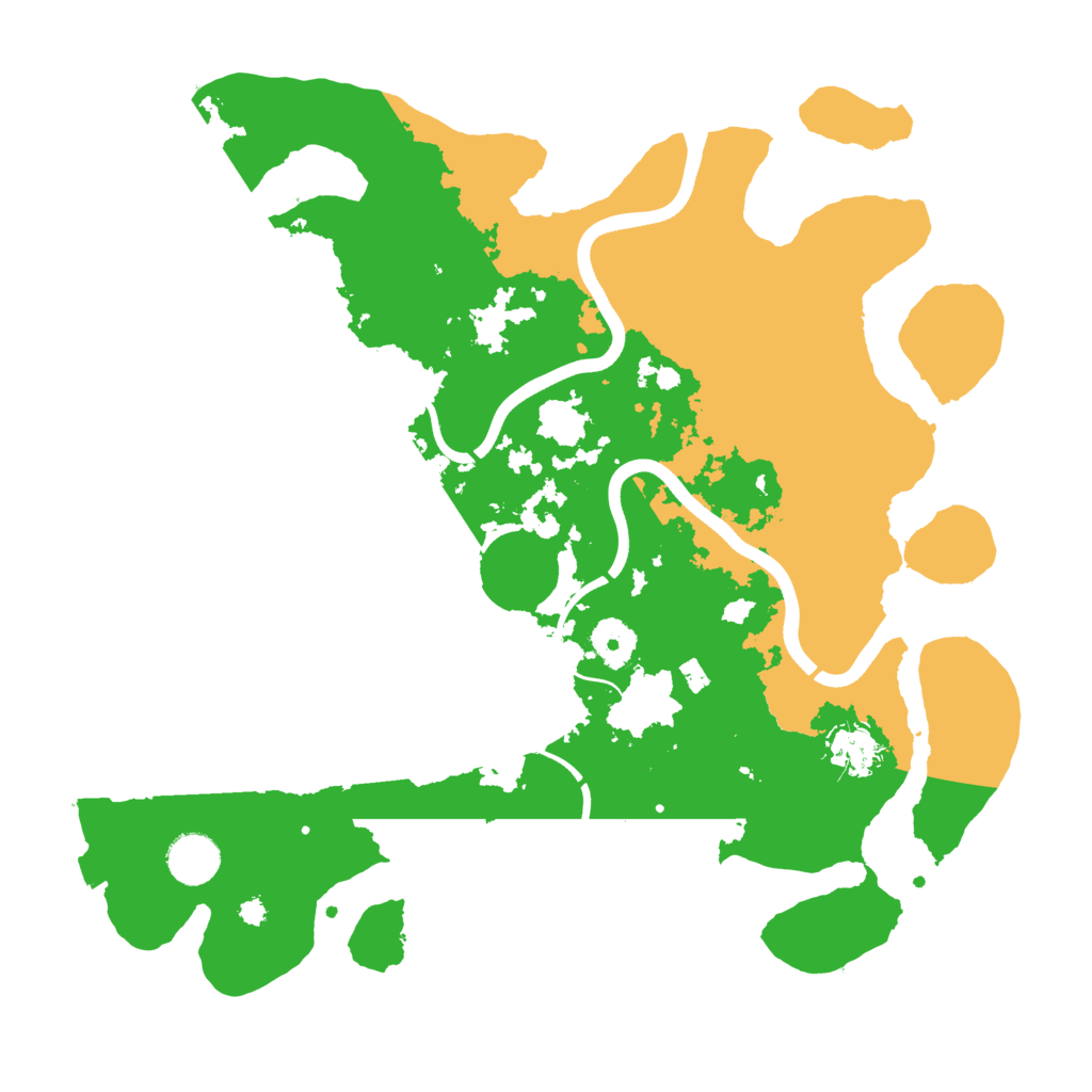 Biome Rust Map: Procedural Map, Size: 3700, Seed: 499493