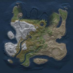 Thumbnail Rust Map: Procedural Map, Size: 3000, Seed: 25000, 10 Monuments