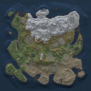 Thumbnail Rust Map: Procedural Map, Size: 3500, Seed: 1154651635, 19 Monuments