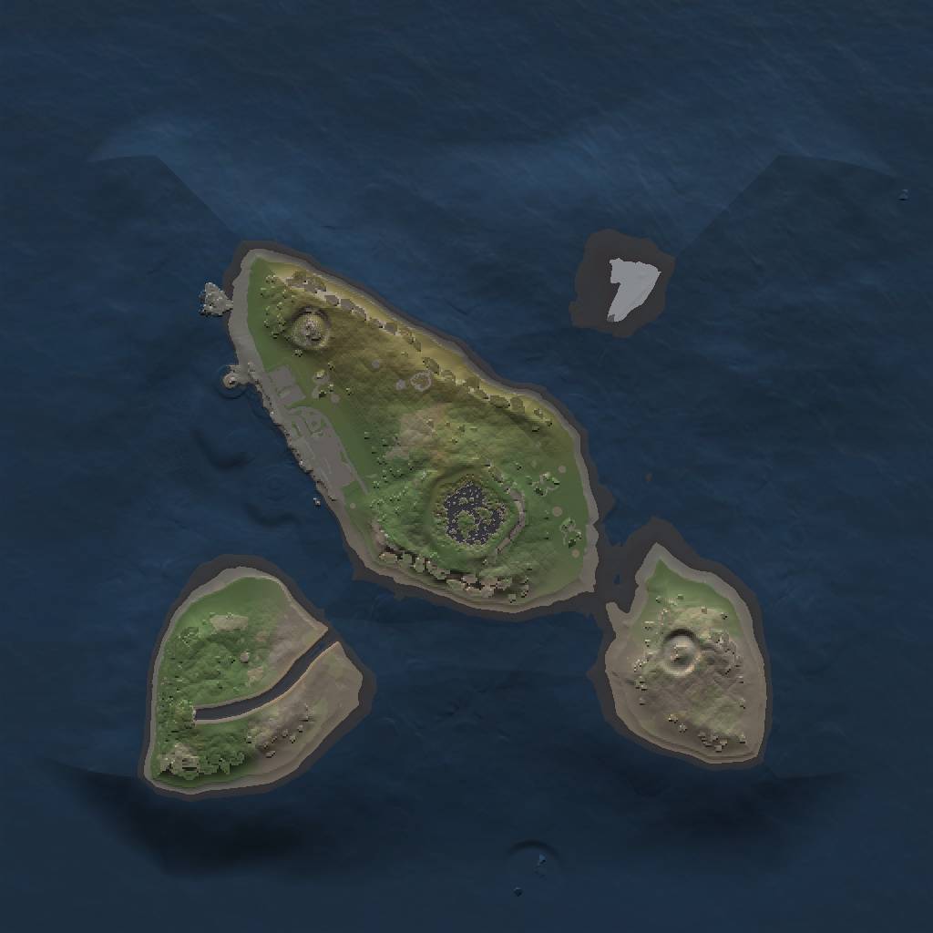 Rust Map: Procedural Map, Size: 1500, Seed: 5883698, 5 Monuments