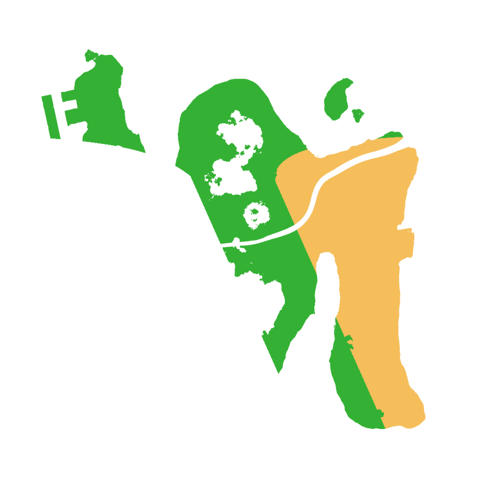 Biome Rust Map: Procedural Map, Size: 2000, Seed: 122513041