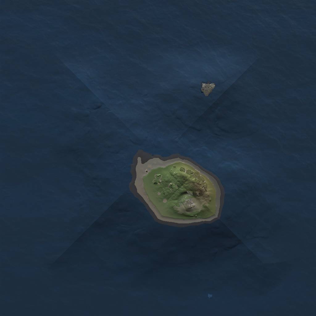 Rust Map: Procedural Map, Size: 1200, Seed: 1497062223, 3 Monuments