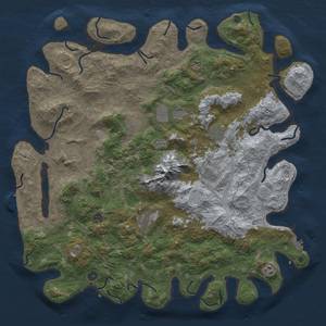 Thumbnail Rust Map: Procedural Map, Size: 5000, Seed: 1276458306, 20 Monuments