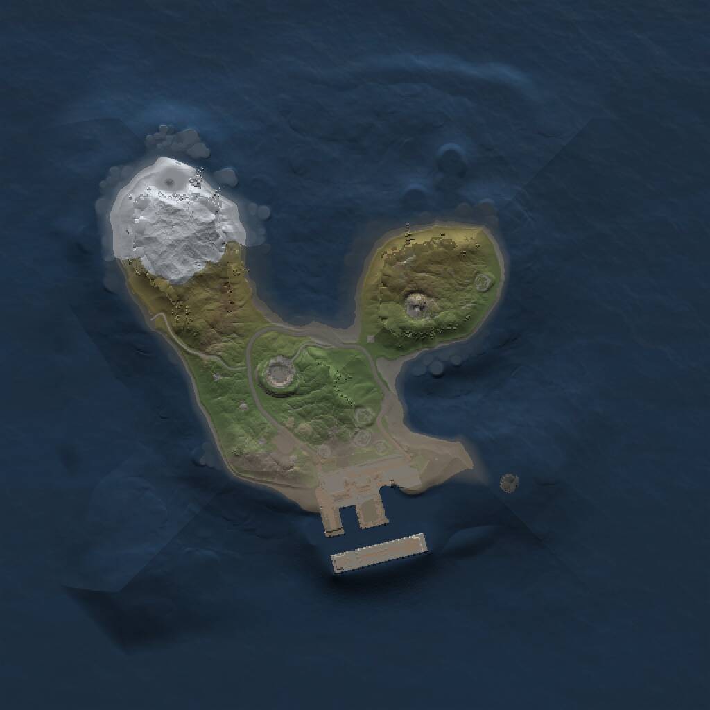 Rust Map: Procedural Map, Size: 1500, Seed: 45, 2 Monuments