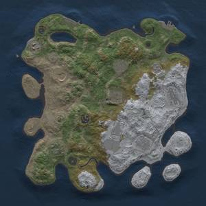 Thumbnail Rust Map: Procedural Map, Size: 3500, Seed: 34977472, 16 Monuments