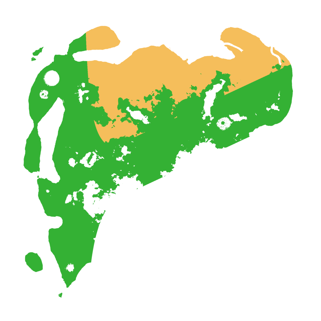Biome Rust Map: Procedural Map, Size: 3700, Seed: 25673