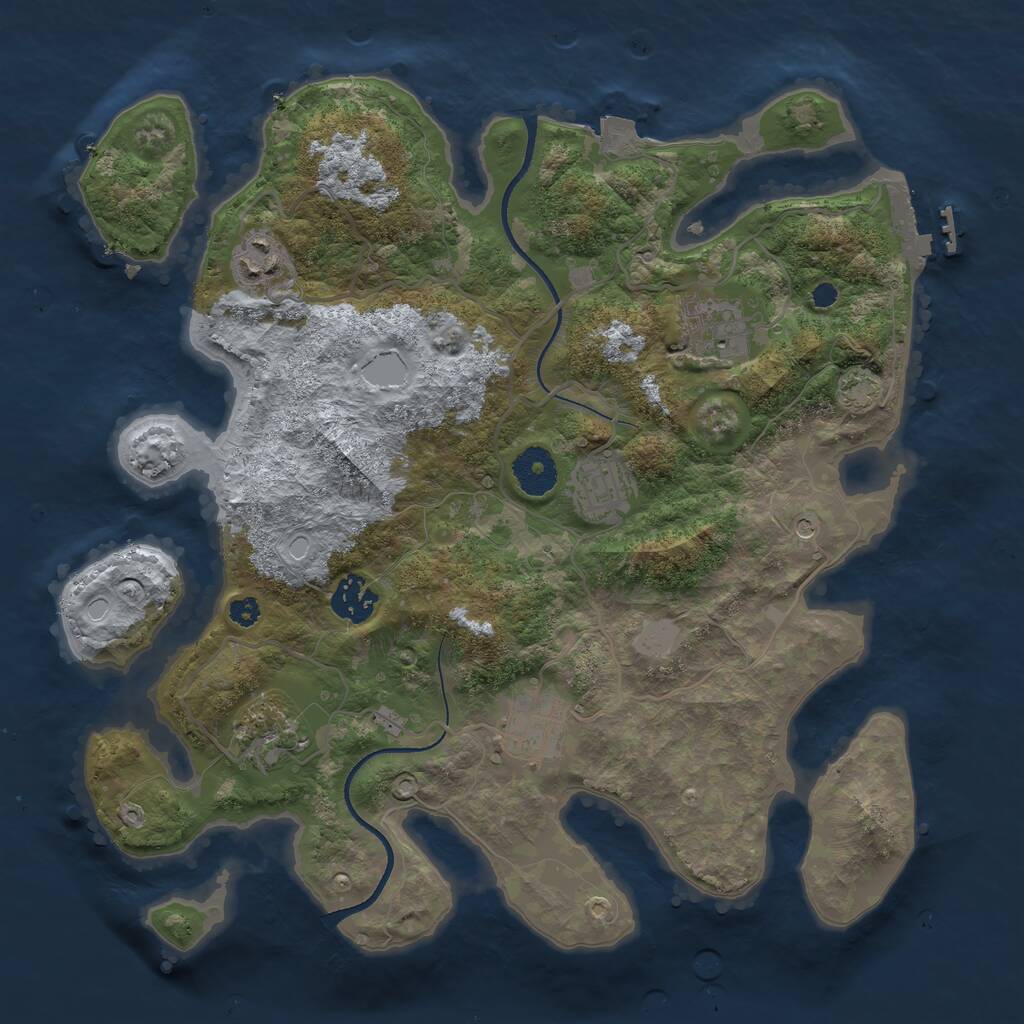 Rust Map: Procedural Map, Size: 3400, Seed: 936047856, 10 Monuments
