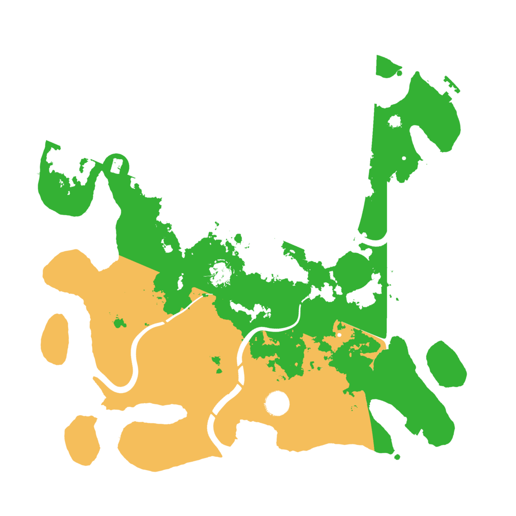 Biome Rust Map: Procedural Map, Size: 3700, Seed: 498009