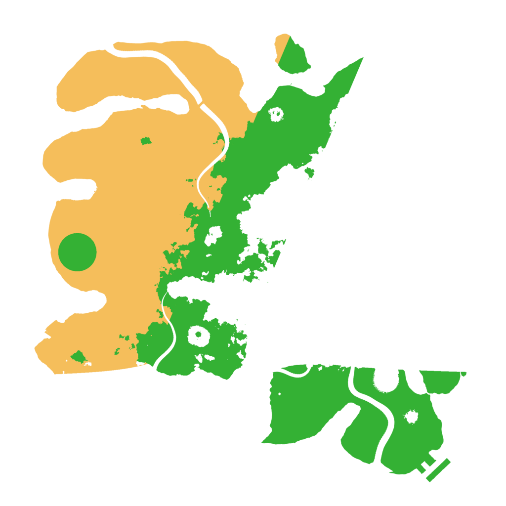 Biome Rust Map: Procedural Map, Size: 3500, Seed: 92604977