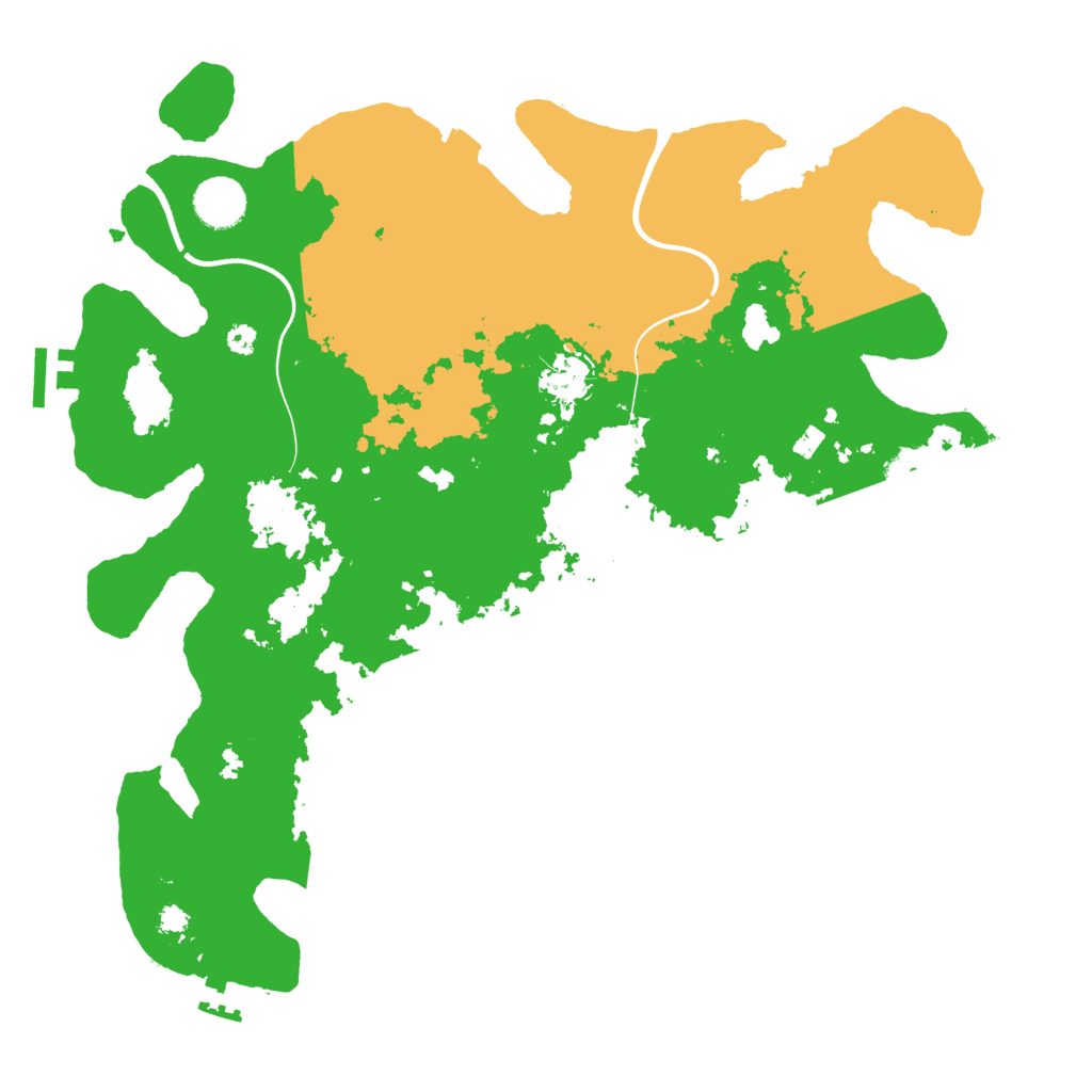 Biome Rust Map: Procedural Map, Size: 3700, Seed: 555435