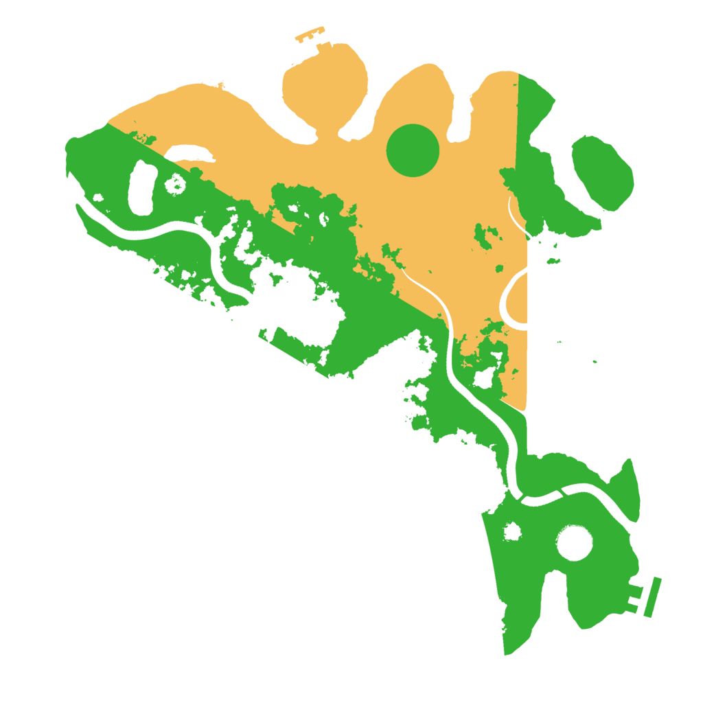 Biome Rust Map: Procedural Map, Size: 3500, Seed: 97419