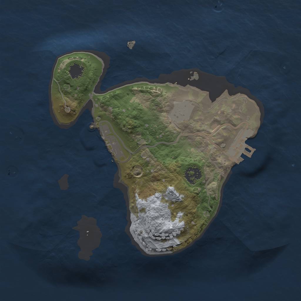 Rust Map: Procedural Map, Size: 1800, Seed: 1921263829, 7 Monuments