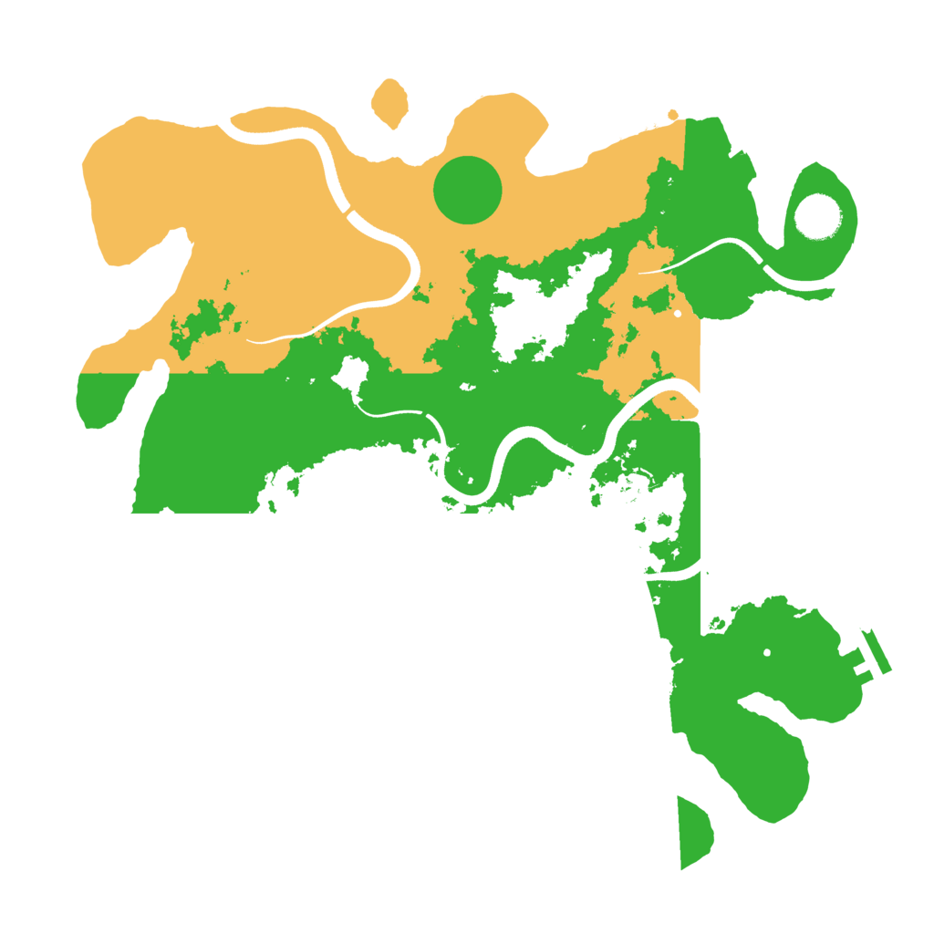 Biome Rust Map: Procedural Map, Size: 3600, Seed: 66755402