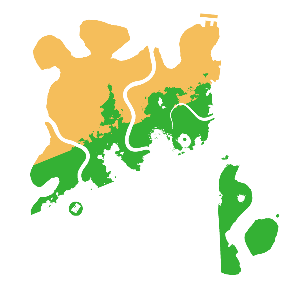 Biome Rust Map: Procedural Map, Size: 3500, Seed: 80435752