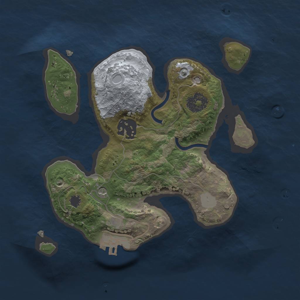 Rust Map: Procedural Map, Size: 2200, Seed: 1084232148, 8 Monuments