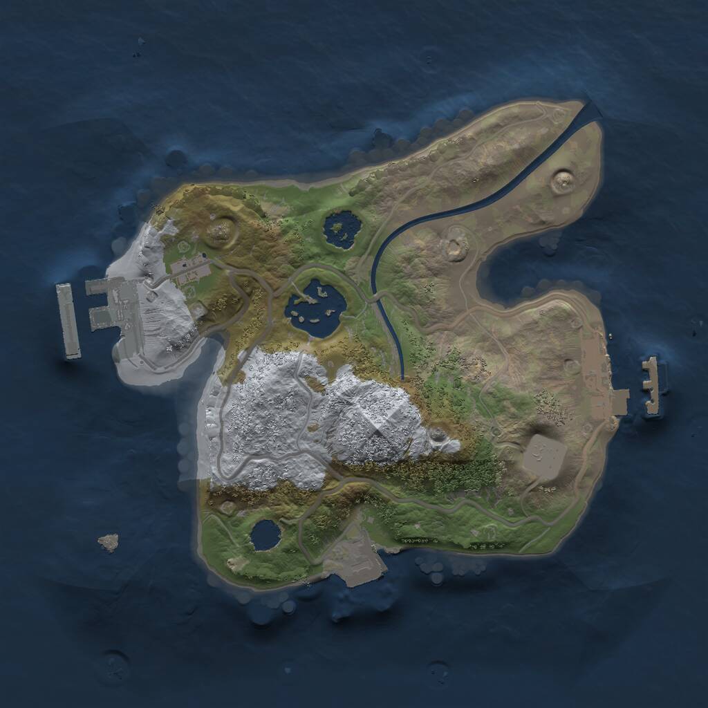 Rust Map: Procedural Map, Size: 1900, Seed: 993373676, 4 Monuments