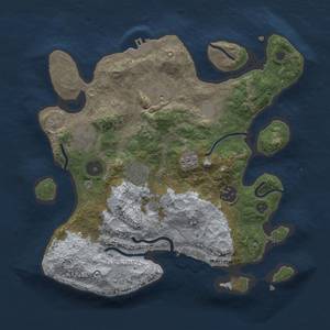 Thumbnail Rust Map: Procedural Map, Size: 3000, Seed: 572, 13 Monuments