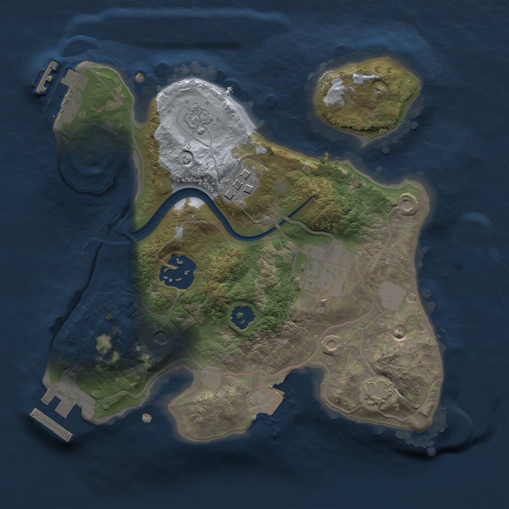 Rust Map: Procedural Map, Size: 2200, Seed: 183083717, 9 Monuments