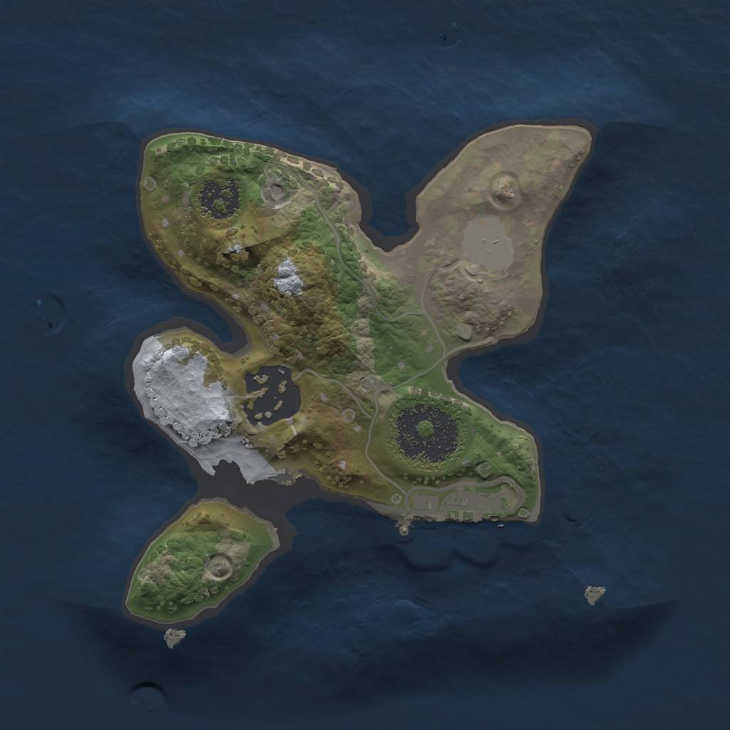 Rust Map: Procedural Map, Size: 1800, Seed: 12893467, 7 Monuments