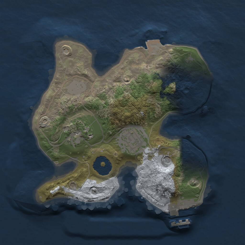 Rust Map: Procedural Map, Size: 2000, Seed: 931141650, 5 Monuments