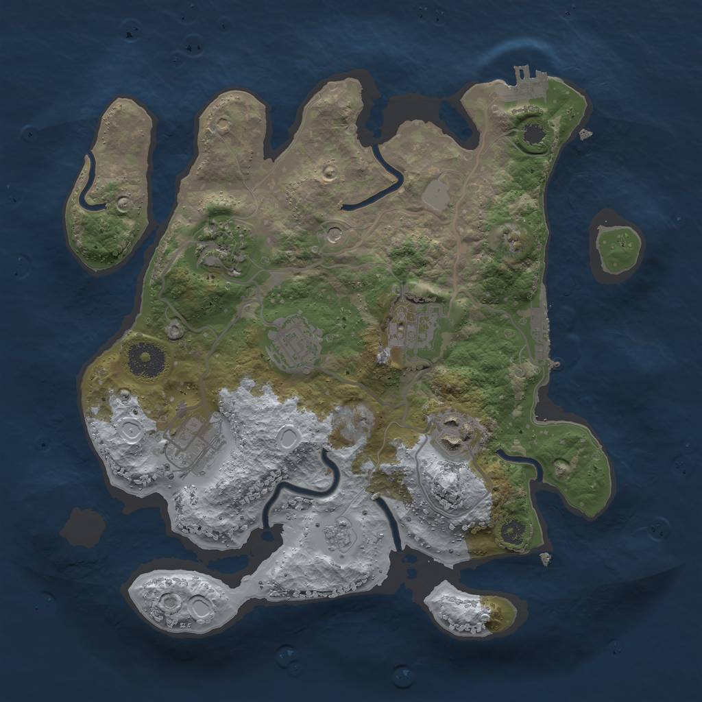 Rust Map: Procedural Map, Size: 2900, Seed: 33005, 14 Monuments