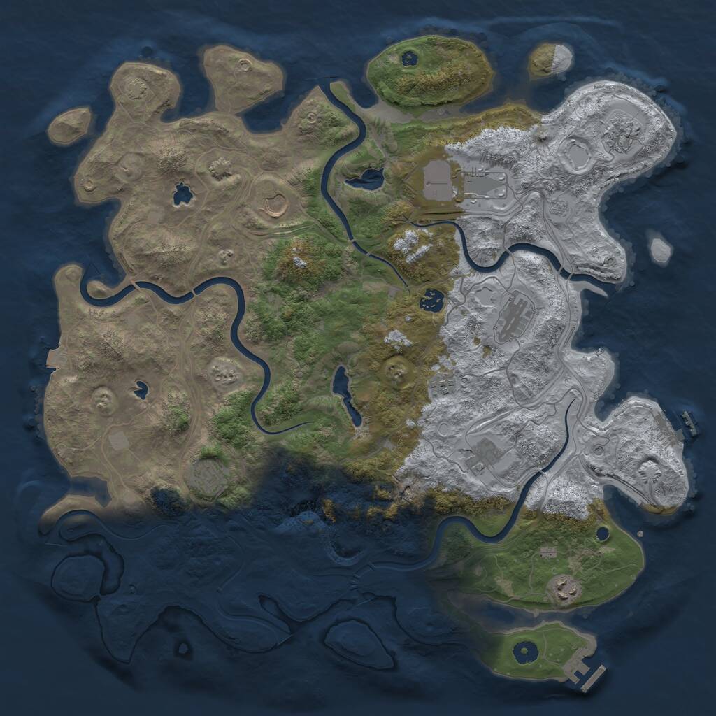Rust Map: Procedural Map, Size: 4500, Seed: 512819784, 15 Monuments