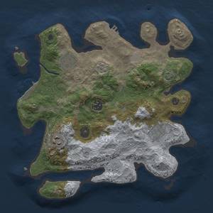 Thumbnail Rust Map: Procedural Map, Size: 3000, Seed: 334992159, 12 Monuments