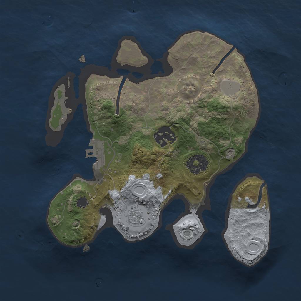 Rust Map: Procedural Map, Size: 2200, Seed: 659363557, 8 Monuments