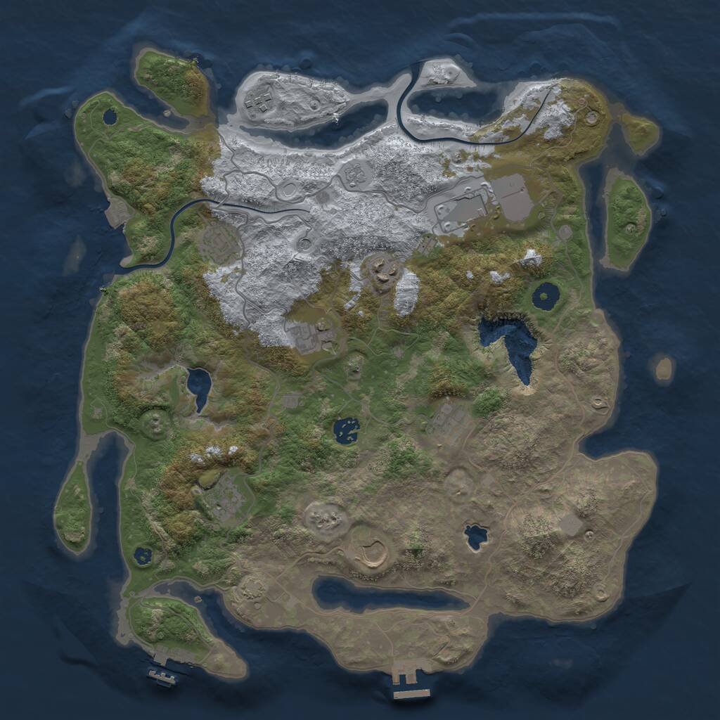 Rust Map: Procedural Map, Size: 4000, Seed: 5423432, 15 Monuments