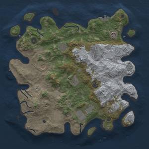 Thumbnail Rust Map: Procedural Map, Size: 3750, Seed: 4268, 17 Monuments