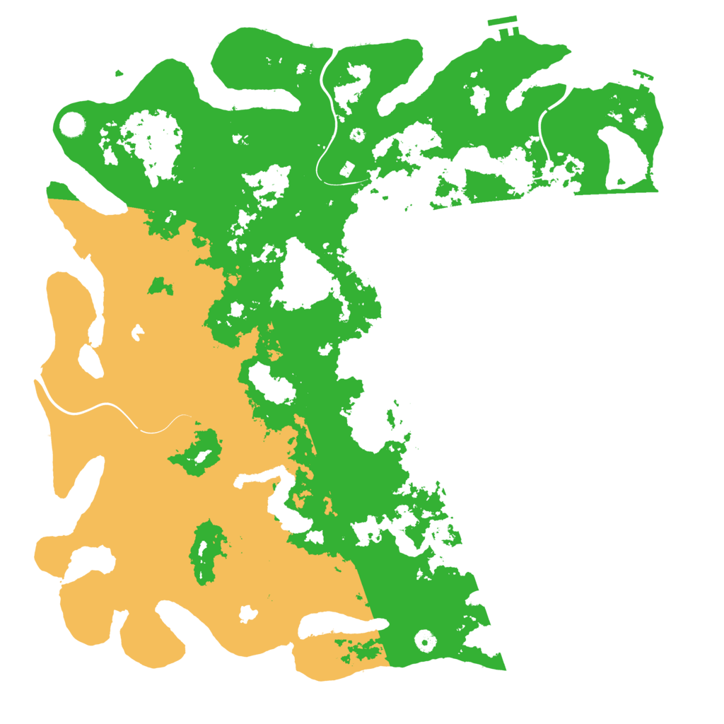 Biome Rust Map: Procedural Map, Size: 5000, Seed: 6516148