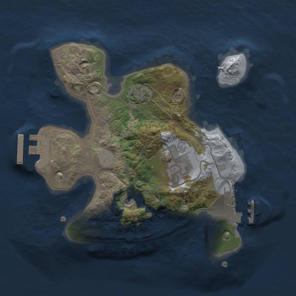 Rust Map: Procedural Map, Size: 2000, Seed: 51234, 6 Monuments