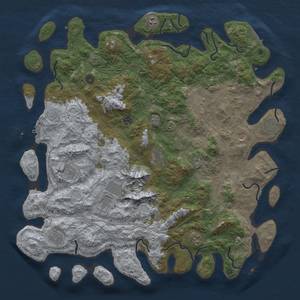 Thumbnail Rust Map: Procedural Map, Size: 5000, Seed: 1928730927, 20 Monuments