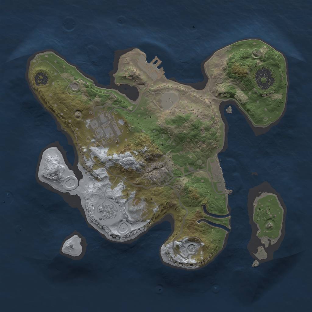 Rust Map: Procedural Map, Size: 2300, Seed: 1434234, 10 Monuments