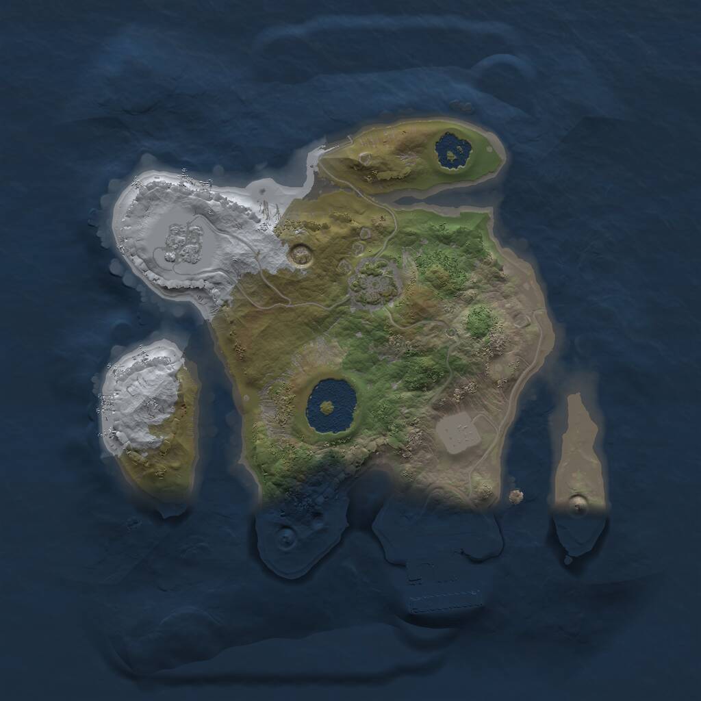 Rust Map: Procedural Map, Size: 2000, Seed: 452, 4 Monuments